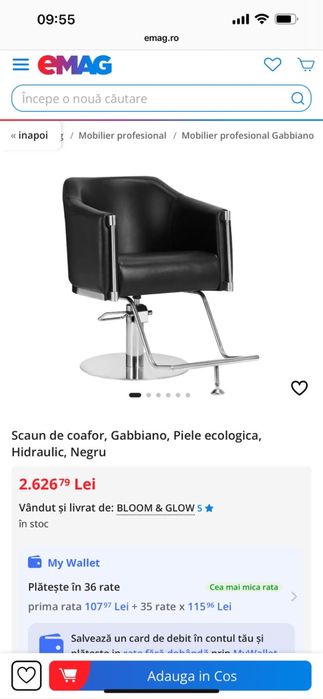 3 Scaune coafor cu o scafa