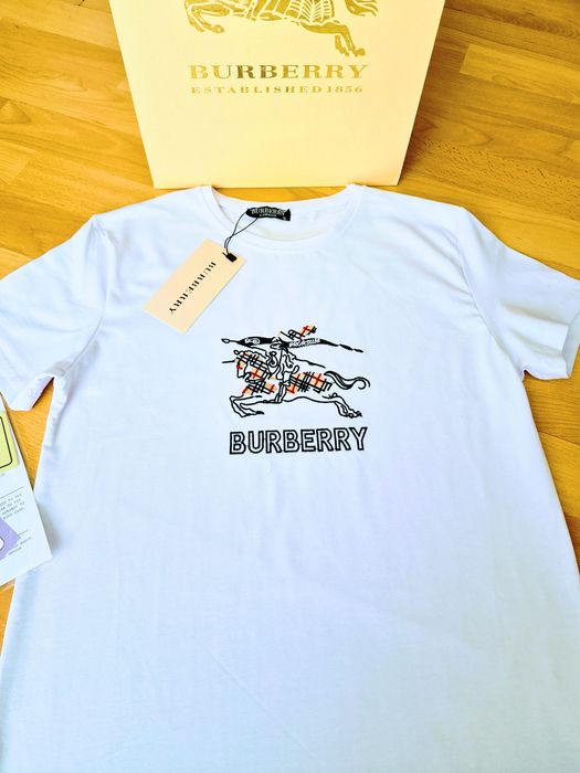 Tricouri Burbbery logo brodat, new model, diverse mărimi
