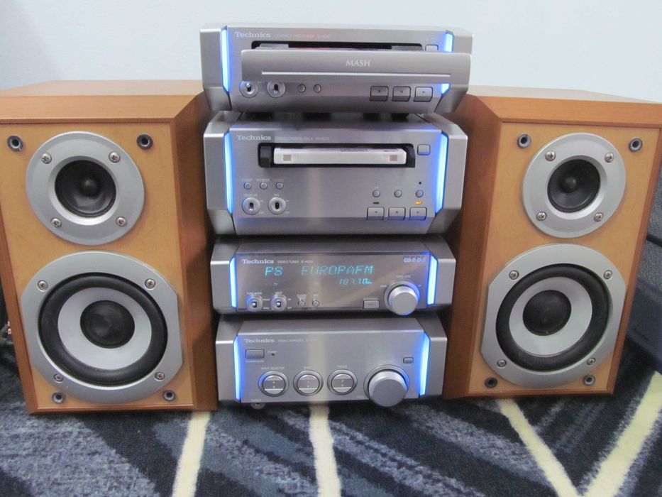 Technics linie audio  cu boxe mini , obiect de colectie , vintage