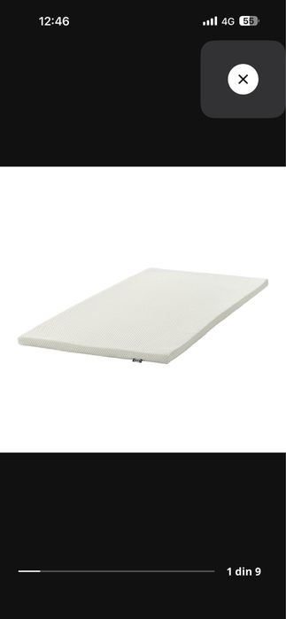 Saltea 90x200 Ikea + topper