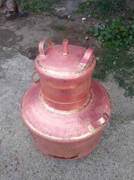 Vand cazan de 120l din cupru alimenatr