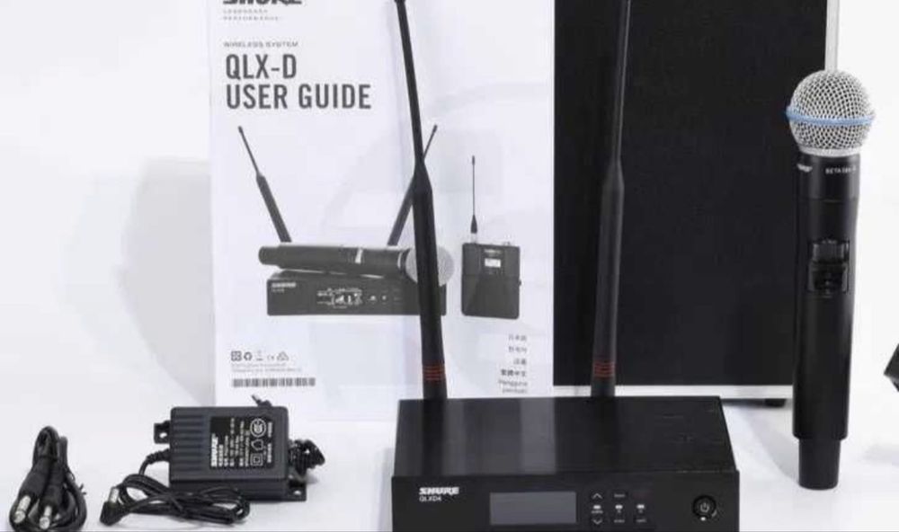 Shure QLX-D capsula BETA 58a, microfon wireless fara distorsiuni, 100M