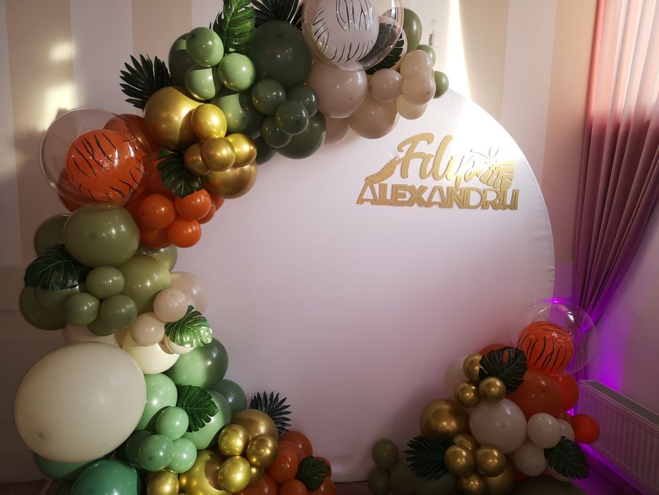 Arcada baloane 650 lei, decor baloane, photo corner