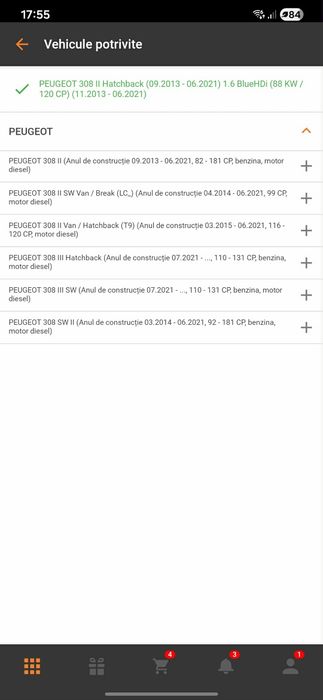 Amortizoare fata peugeot 308