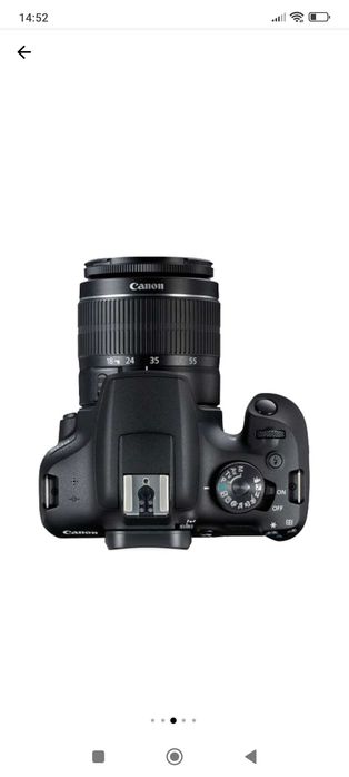 Aparat foto DSLR Canon EOS 2000D,24.1 MP, Negru + Obiectiv EF-S 18-55mm DC