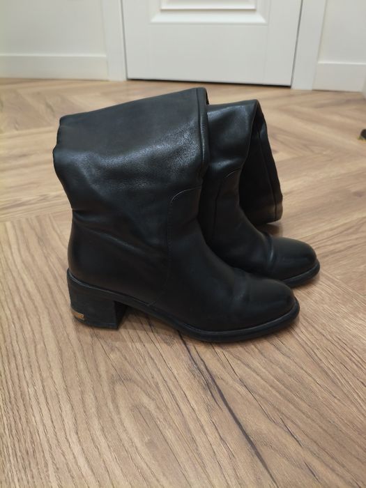 Сапоги женские, кожаные