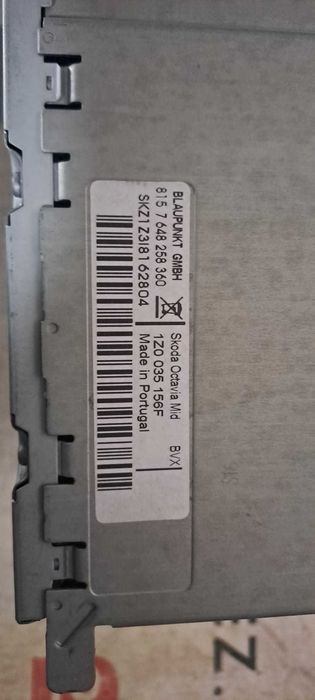 Cd Player / RCD 510 , Bolero Skoda octavia 2 Blaupunkt cod: 1z0035156F
