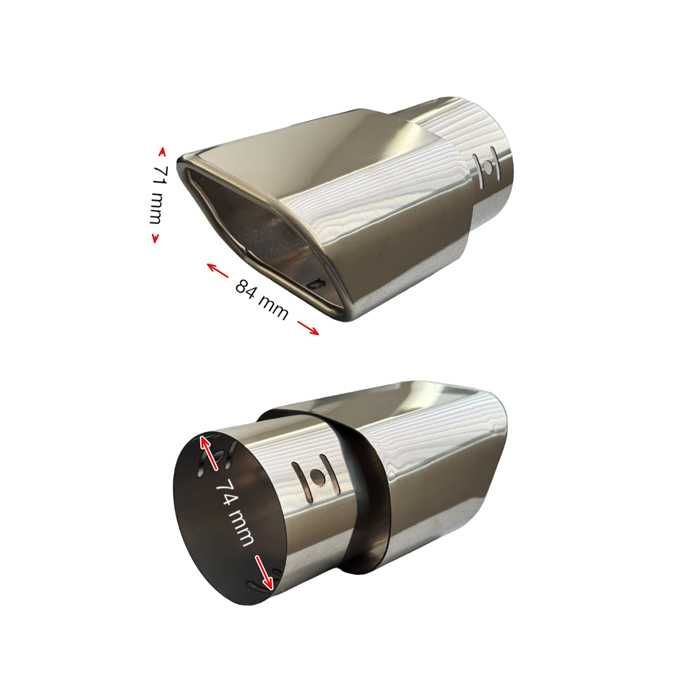 Накрайник ауспух A37 входа-74мм изхода-84/71мм