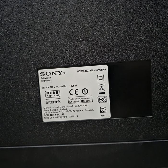 Sony bravia kd-55xg8096