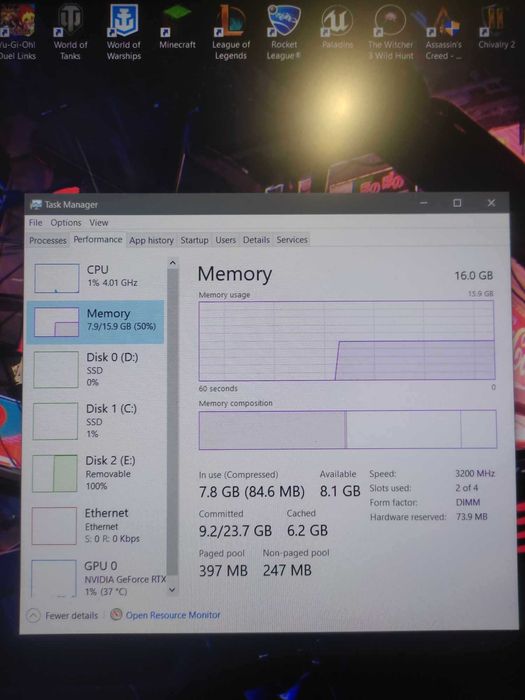 Компютър без захранване, ссд и видеокарта. (5600x, B550, 16gb 3200)