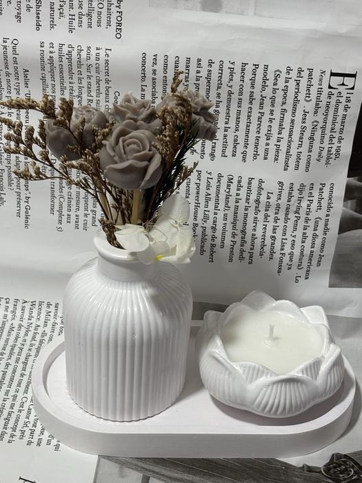 Изделия из гипса/арома свечи,цветы из воска