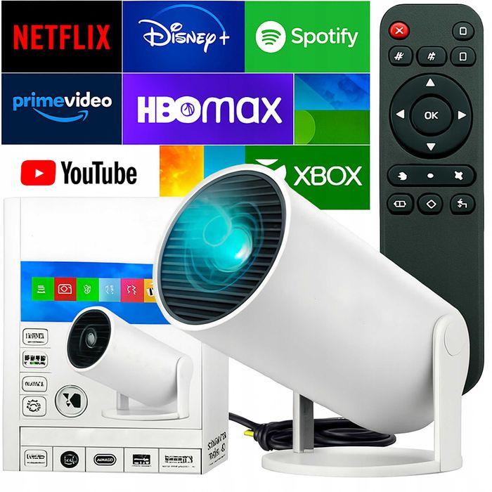 Video Proiector Portabil HD Wireless, Compatibil cu Android/iOS