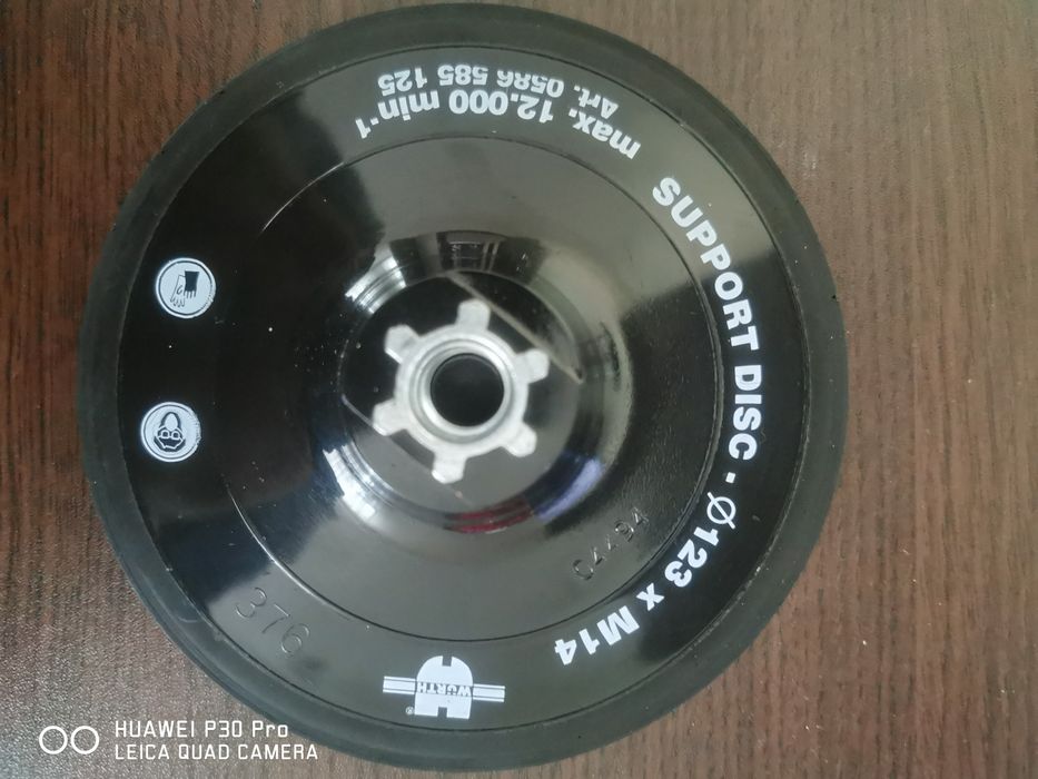 Подложка-диск-държач на шкурка с велкро за ъглошлайф 125мм WURTH