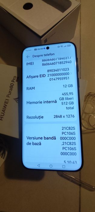 Hawaii pura 80 pro,512/12GB.