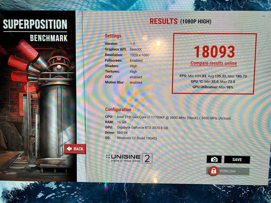 Геймърски i7 11700K/RТX 3070/16Gb рам/Nvme+SSD 1,5tb/Asus Top RGB