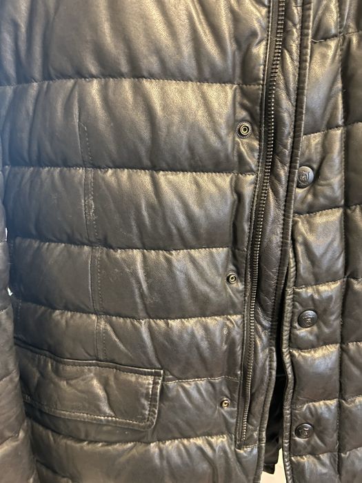 Geaca de piele cu puf Massimo Dutti