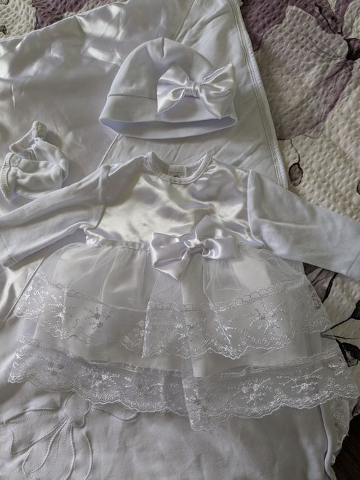 Зимен комплект за изписване момиче бял