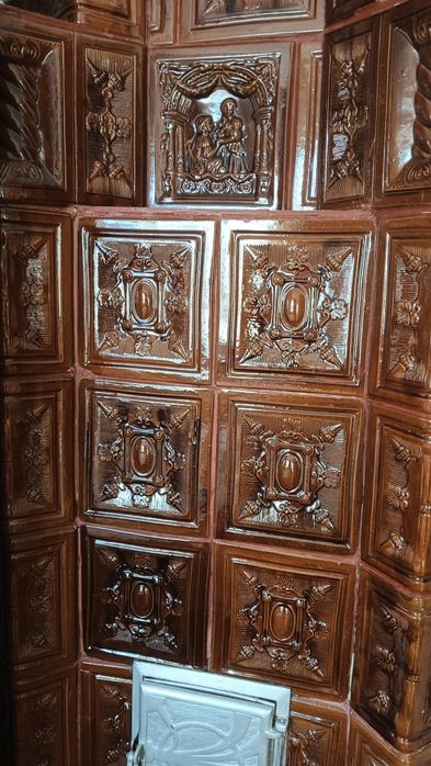 Vând soba teracota pe colț gata de utilizare