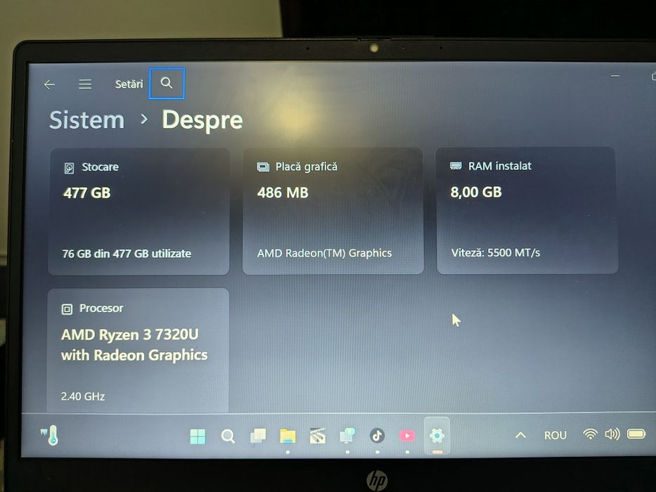 Vând laptop HP AMD ryzen 3