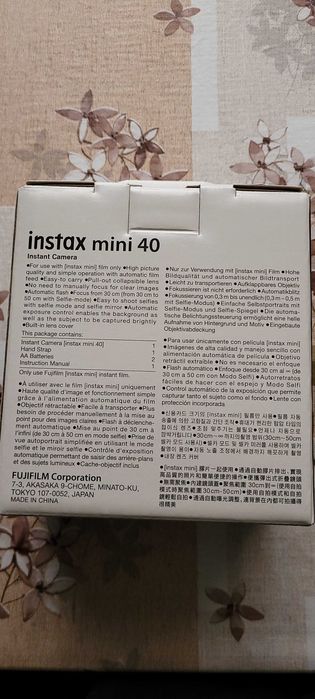 Camera Fujifilm Instax Mini 40 Black