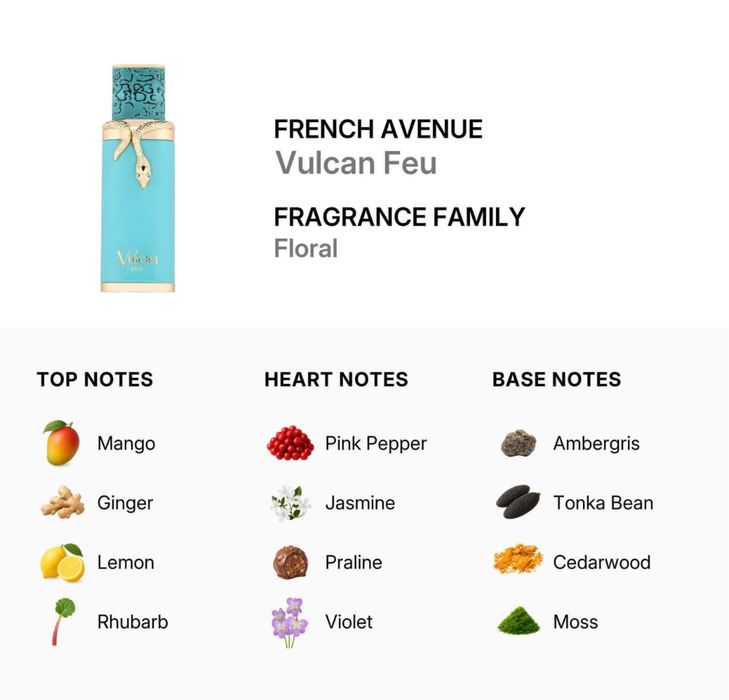 French Avenue Vulcan Feu EDP / Духи летние / Унисекс парфюм