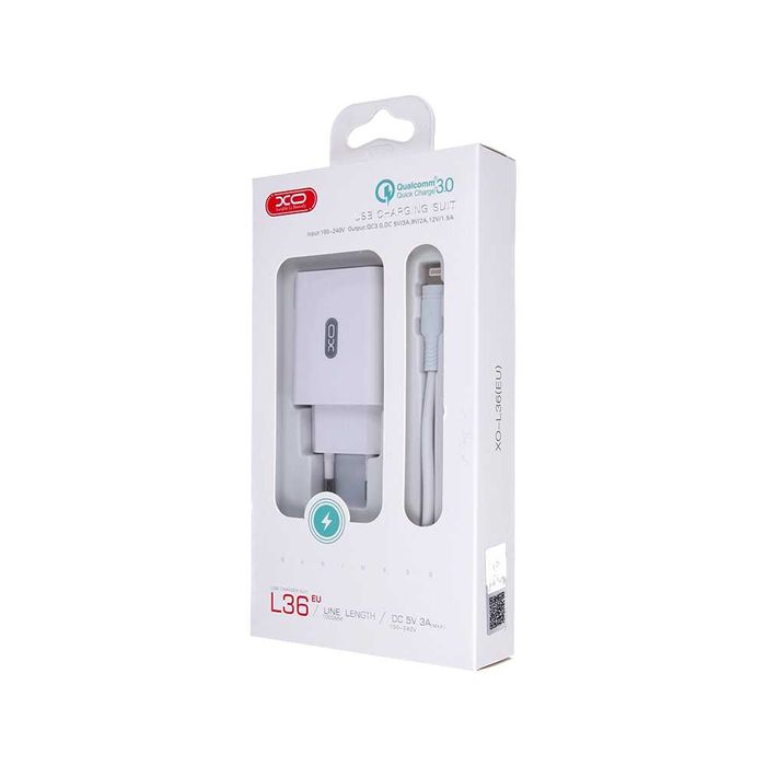 Зарядно у-во 12V, 220V с кабел Micro USB или iPhone 12W / 18W