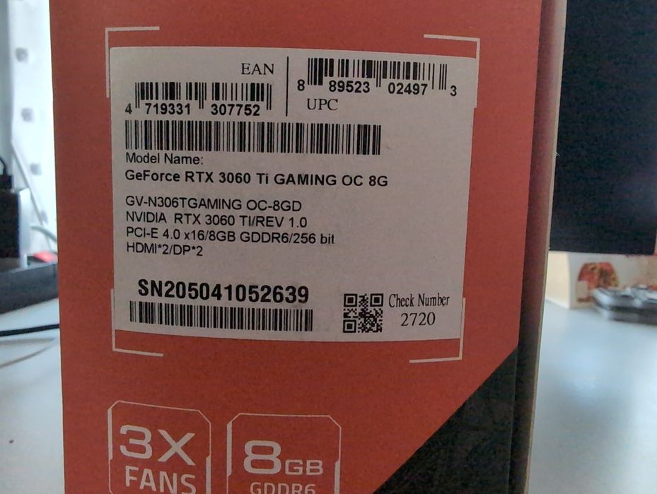 Placa video Gigabyte RTX 3060 Ti Gaming OC