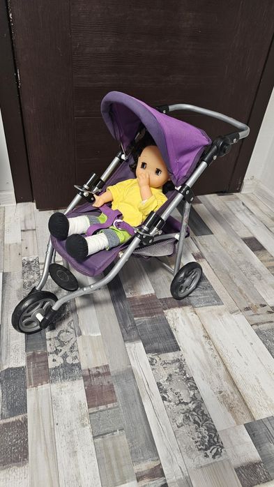 Детска количка за кукли с бебе и аксесоари