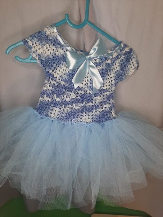 Rochie crosetata 3-6 luni