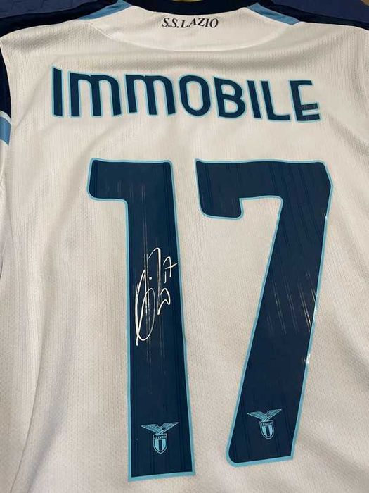 Футболна фланелa на Чиро Иммобиле (Ciro Immobile) с екипа на ЛАЦИО/LAZIO - with photo proof