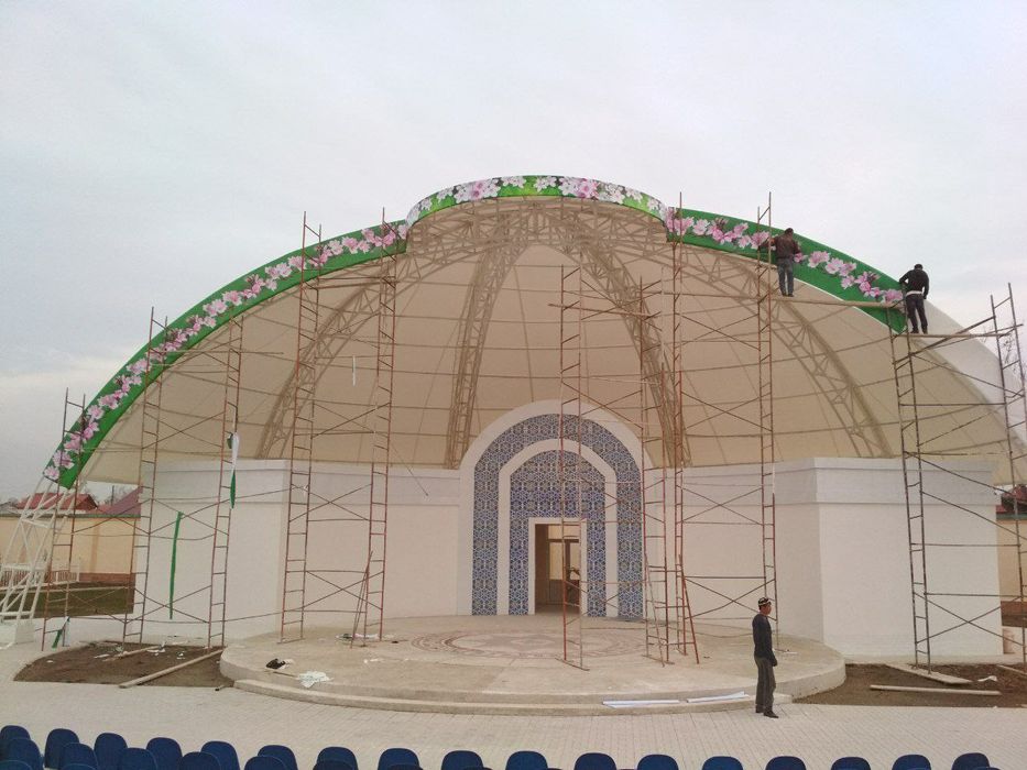 Баннер тент установки