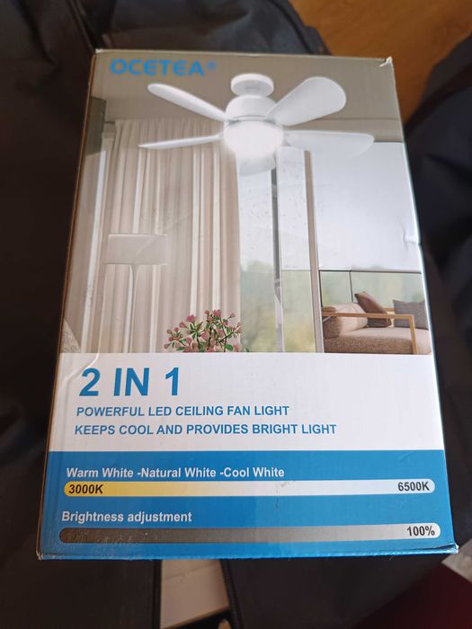 Вентилатор с осветление за таван