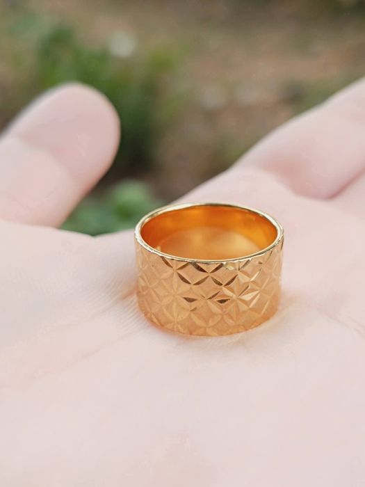 Inel "Big Reflection" din argint de 925, placat cu aur de 18k, JK