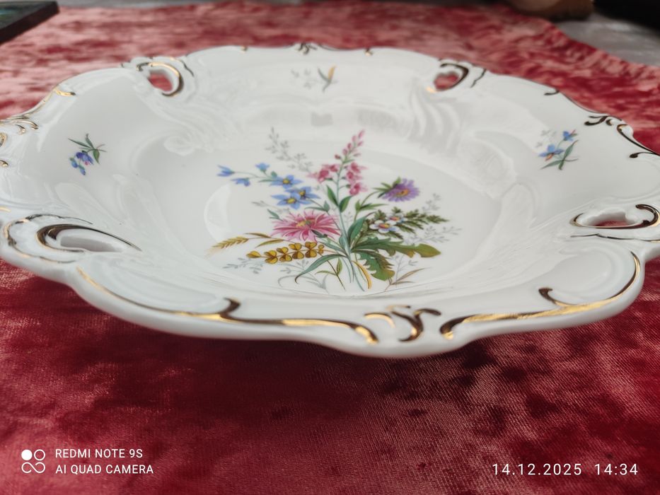 Фарфоровое блюдо Weimar, довоенная Германия