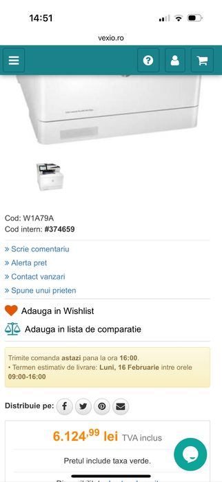Vand Multifunctional NOU, HP Laserjet Pro MFP 479 fdn