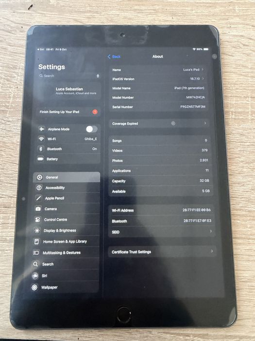 Ipad 7th gen 2019 32gb wi-fi + Apple pencil Gen 1