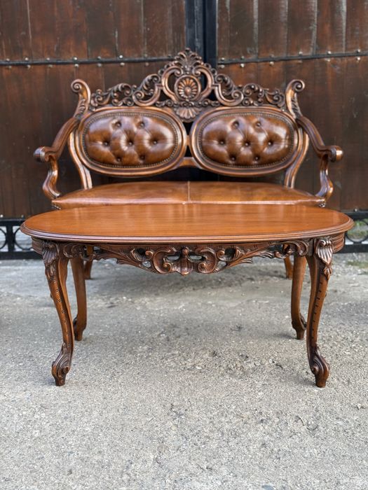 Set mobilier piele naturala