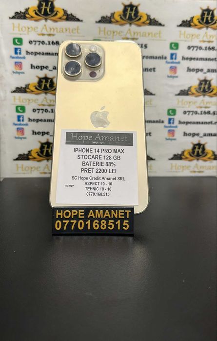 Hope Amanet P3 Iphone 14 Pro Max  Bat 88%  128 GB