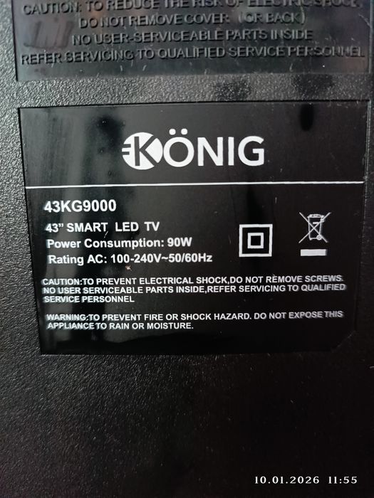 Телевизор Смарт 43 KONIG