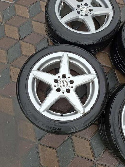 JANTE ALUETT * 5 X 112 R17 * Audi / Vw / Skoda Mercedes * Cauciucuri 225 / 50 / 17 + Prezoane + Inele centrare * Import Germania * Set Complet 950 Ron