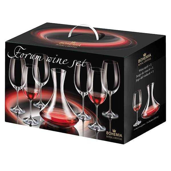 Комплект декантер и 5 броя чаши Bohemia Royal & Crystalite 31543-450
