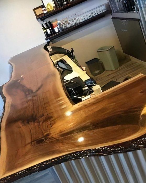 Bar din lemn masiv | Bar din lemn finisat cu rășină epoxidica - ATP Wood