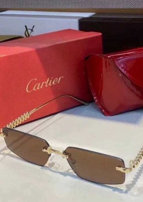 Ochelari De Soare Cartier Aurii Unisex Vara