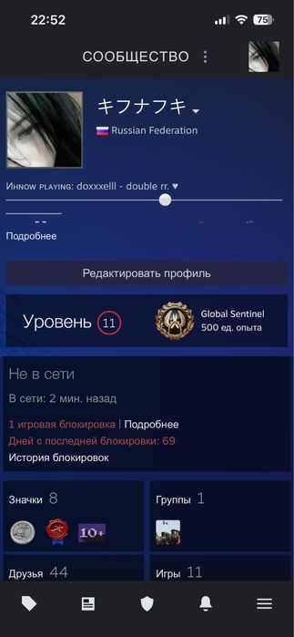 Steam аккаунт (вак в кс)
