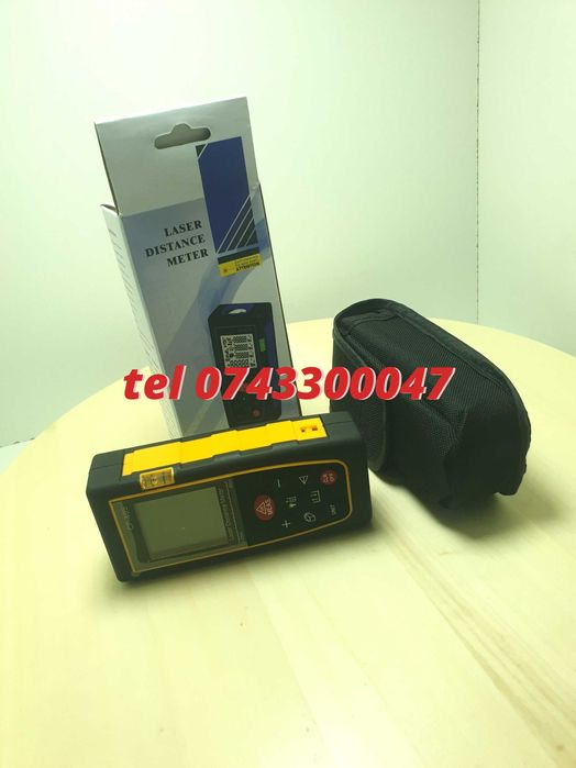 Telemetru Laser 40m Digital Portabil Husa Gratuit