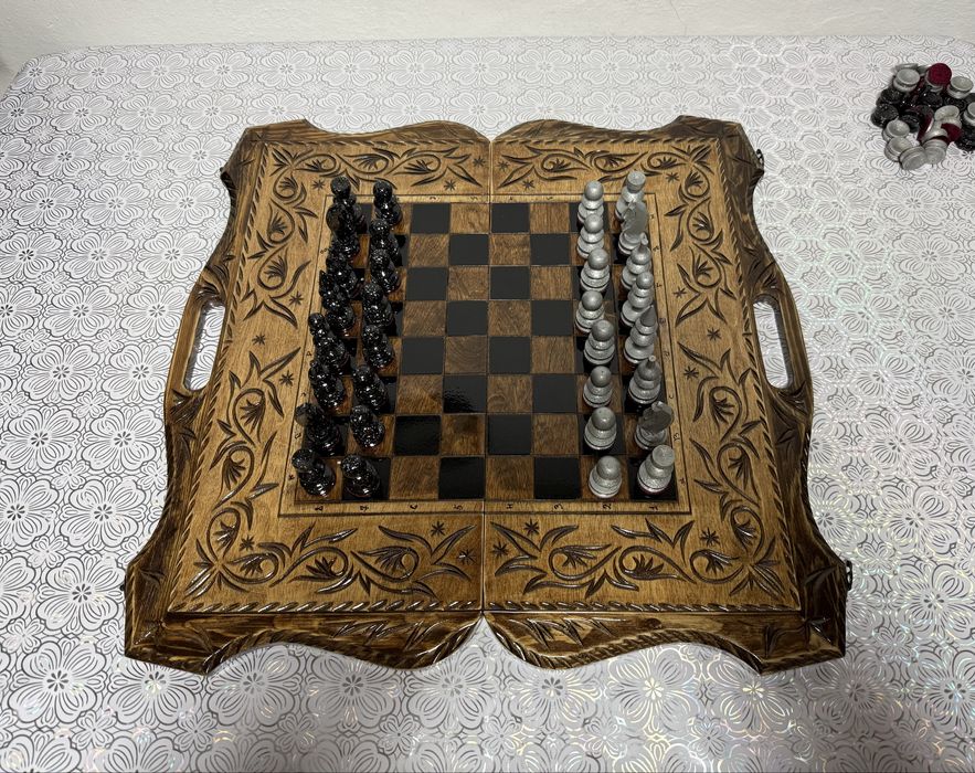Нарды-шахматы ручной работы