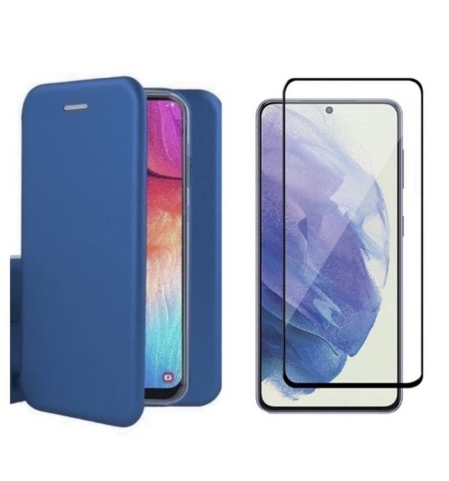 Husa Flip Case Portofel si Folie Sticla 9D Samsung S20 S21 S23 S24 FE