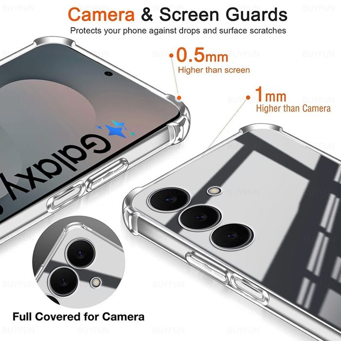 Samsung S25FE силиконов кейс+стъклен протектор -протектор за камерата