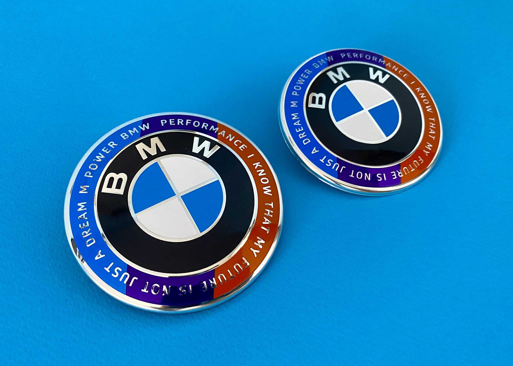 Bmw юбилейна емблема , бмв, алуминиева, e60, e90, e91, e39, e46, e61 гр ...