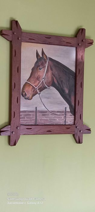 Картина за стена-маслени бои,рамка-дъб